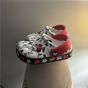 Disney Crocs Kids Slippers with Red and Black Design